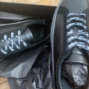 The Kooples Black Sneakers with Logo Laces